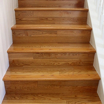 Oak Prarier Wheat Smooth Engineered Wood Stairs Garrison 6