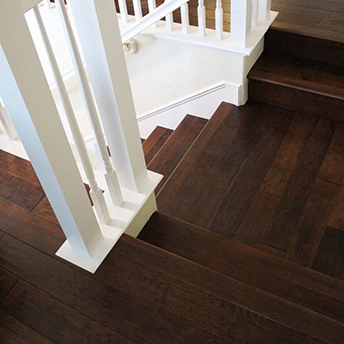 Hickory Ebany Distressed Engineered Wood Stairs Oasis 6