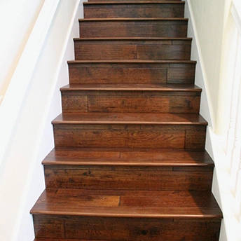 Hickory Sierra Distressed Engineered Wood Stairs Oasis 4