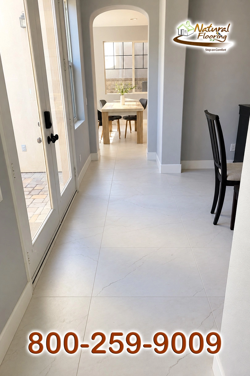 Large 18" x 36" Porcelain Tile Floor