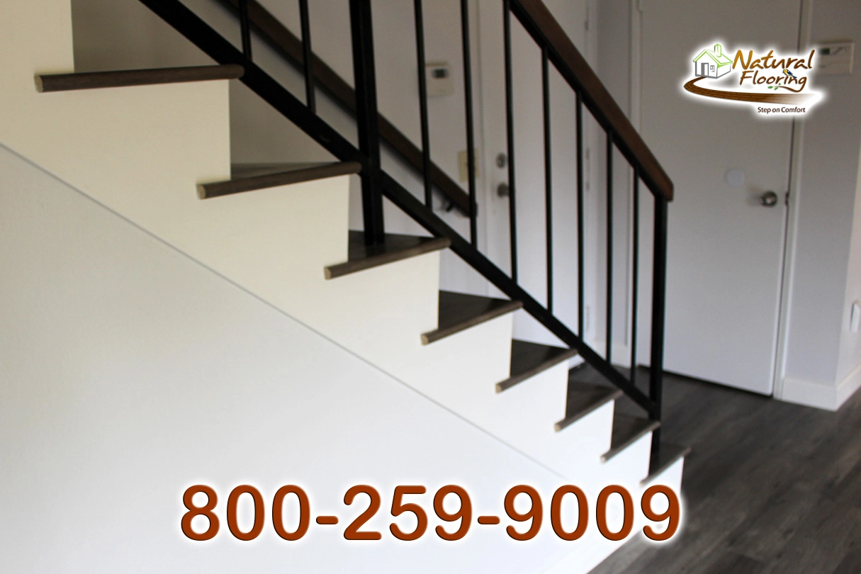 Opened Stairs, White Riser and White Skirtboard