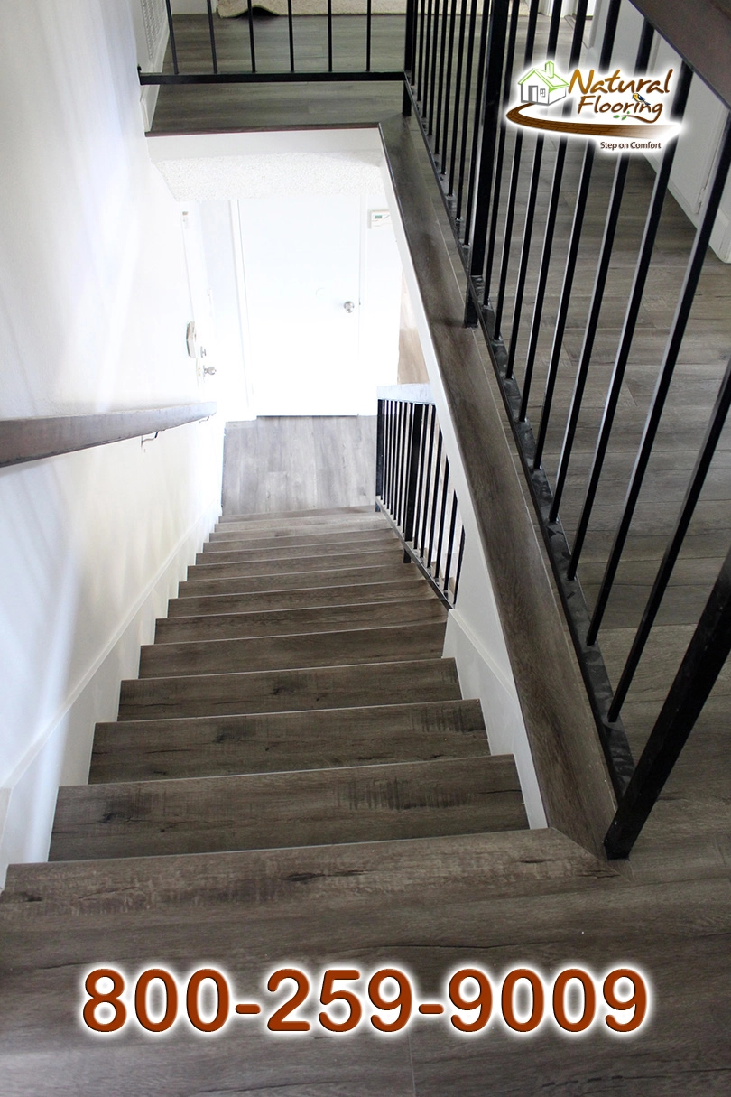 Opened Stairs, White Riser and White Skirtboard