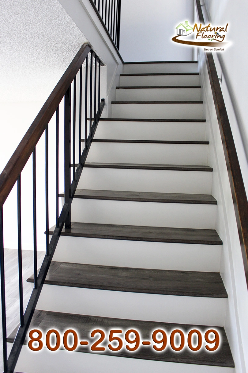 Opened Stairs, White Riser and White Skirtboard