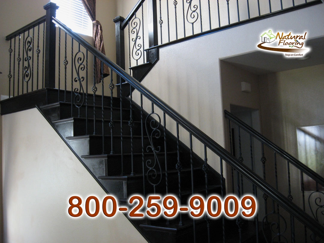 Opened Stairs, Floor Riser with Stained Skirtboard