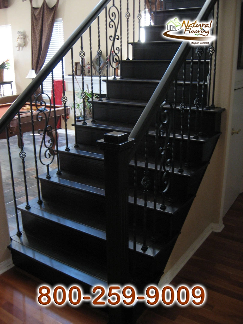Opened Stairs, Floor Riser with Stained Skirtboard