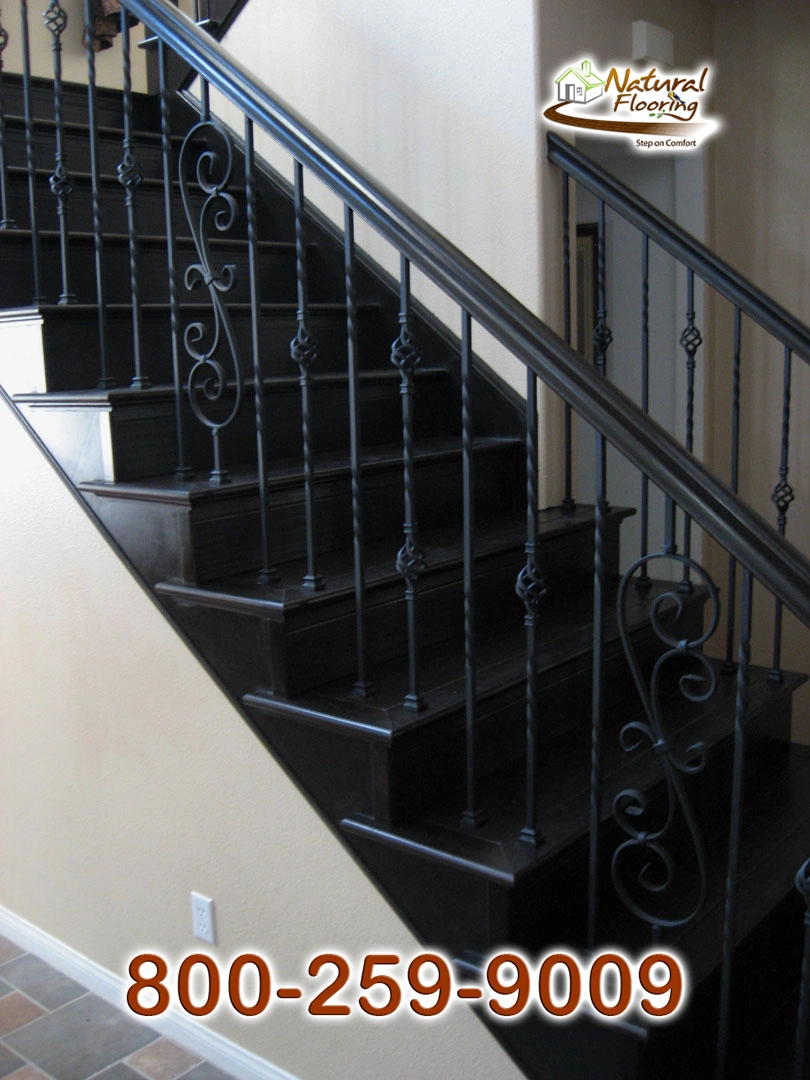 Opened Stairs, Floor Riser with Stained Skirtboard