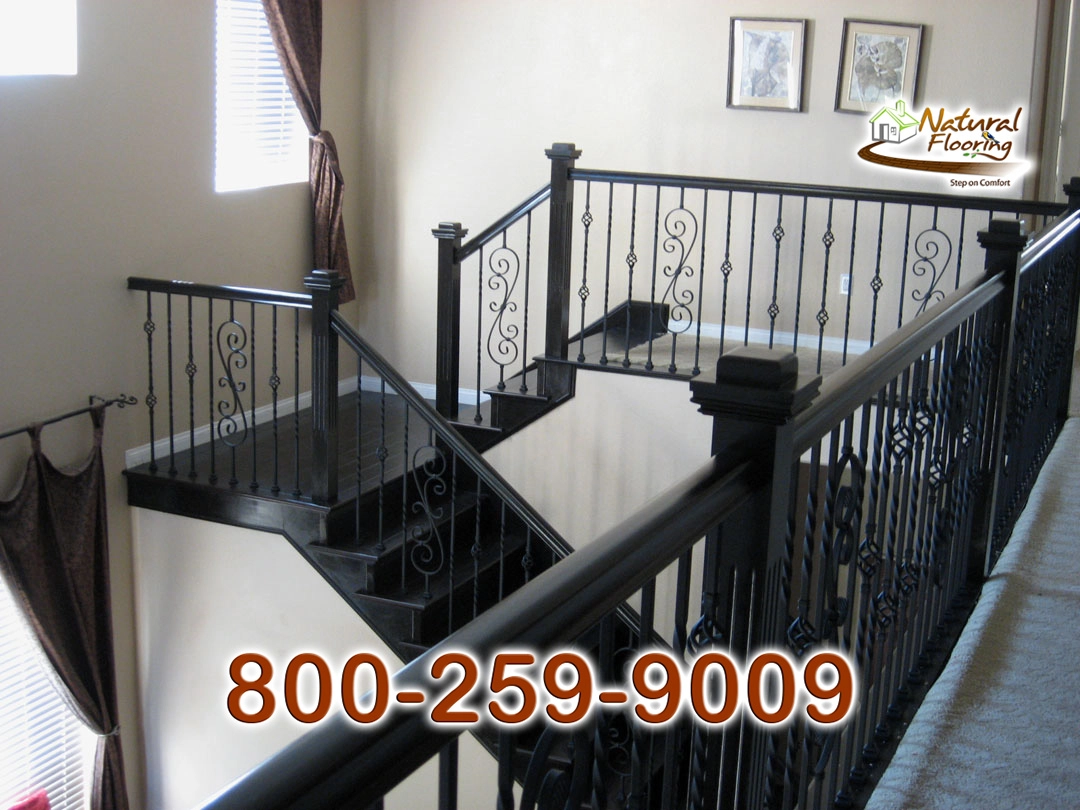 Opened Stairs, Floor Riser with Stained Skirtboard