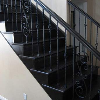 Birch Shadow Wrought Iron Stairs 3