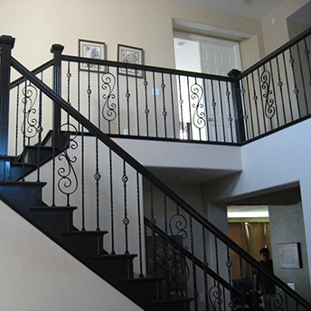 Birch Shadow Wrought Iron Stairs 4