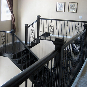 Birch Shadow Wrought Iron Stairs 5