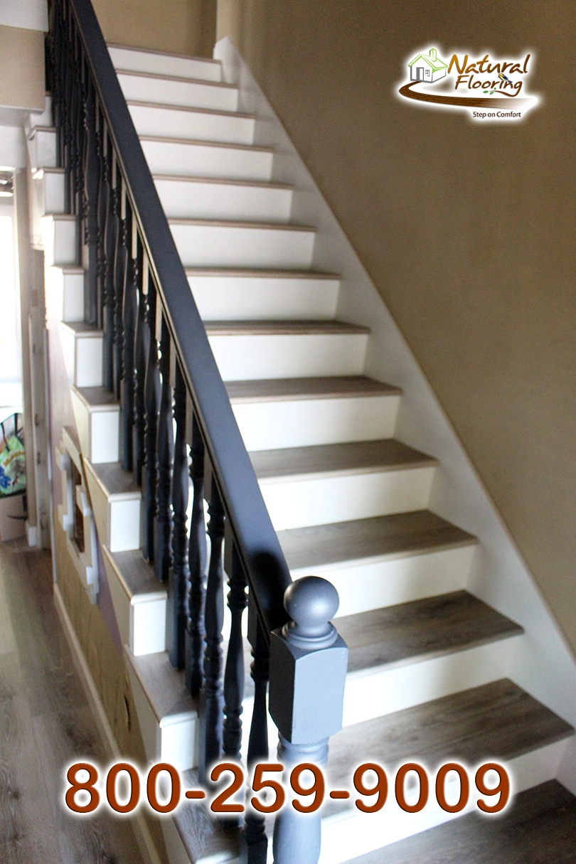 Opened Stairs, White Riser and White Skirtboard