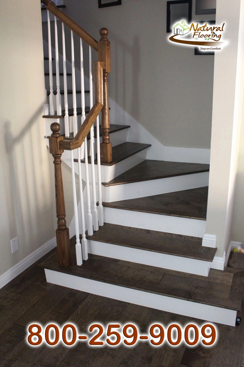 Opened Stairs, White Riser and White Skirtboard