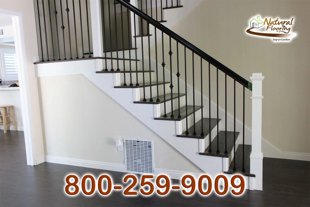 Opened Stairs, White Riser and White Skirtboard