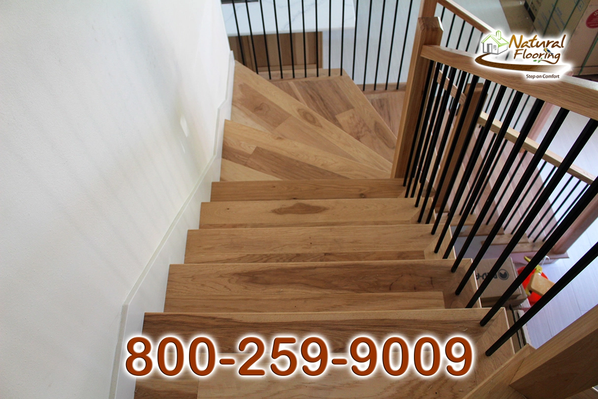 Opened Stairs, White Riser and White Skirtboard
