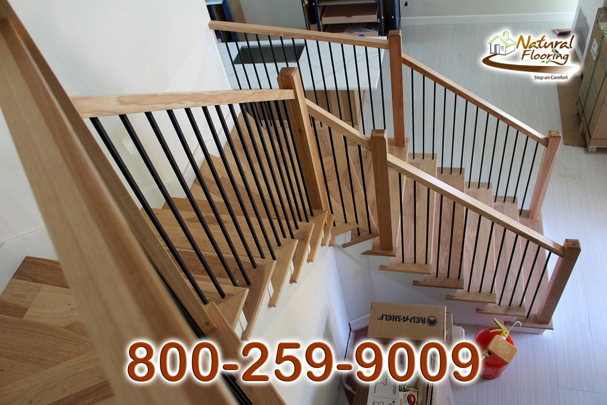 Opened Stairs, White Riser and White Skirtboard