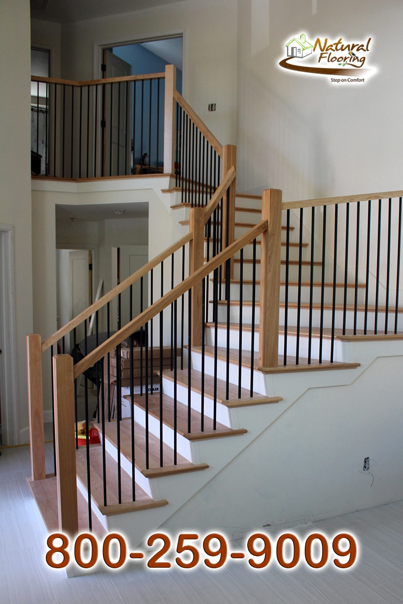 Opened Stairs, White Riser and White Skirtboard
