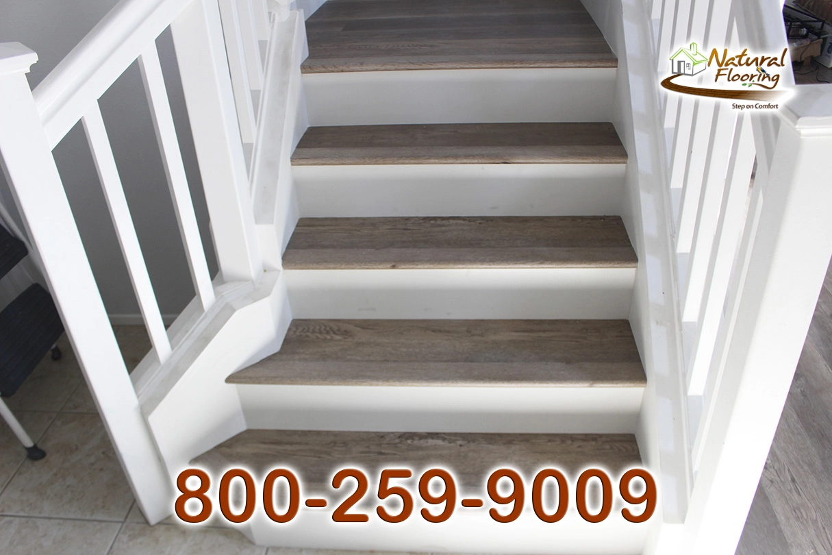 Opened Stairs, White Riser and White Skirtboard