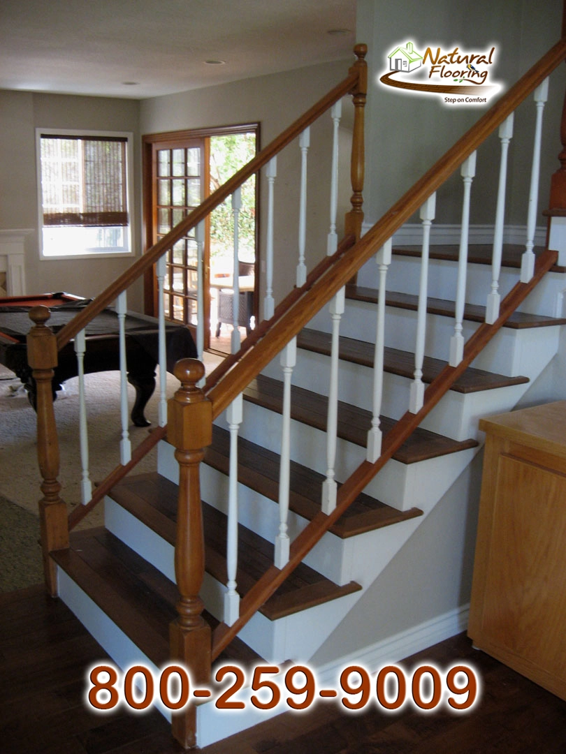 Opened Stairs, White Riser and White Skirtboard