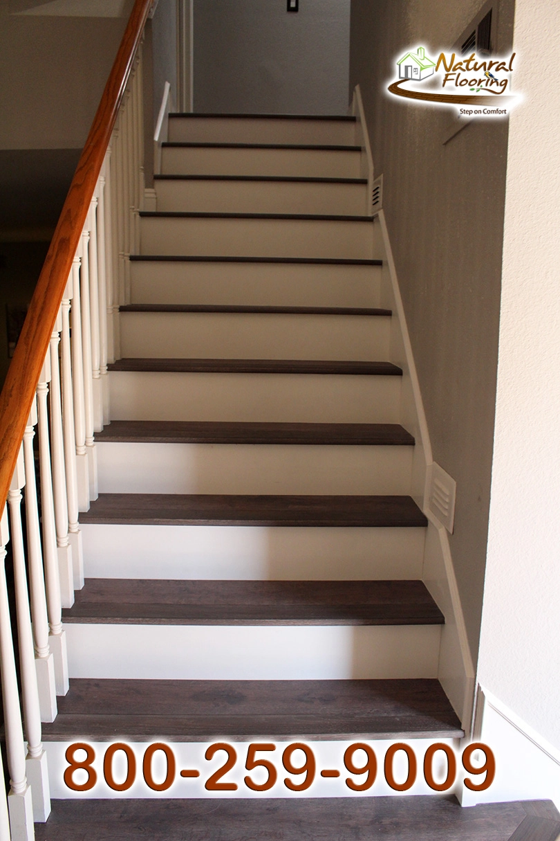 Opened Stairs, White Riser and White Skirtboard