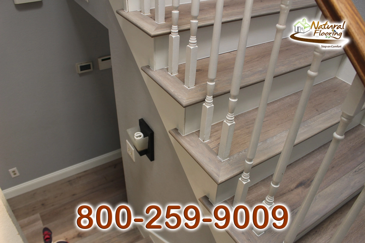 Opened Stairs, White Riser and White Skirtboard