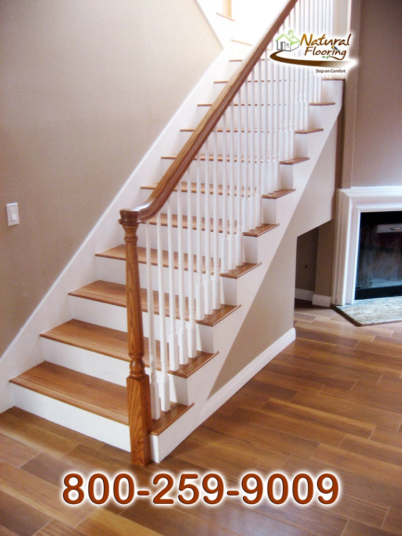 Opened Stairs, White Riser and White Skirtboard