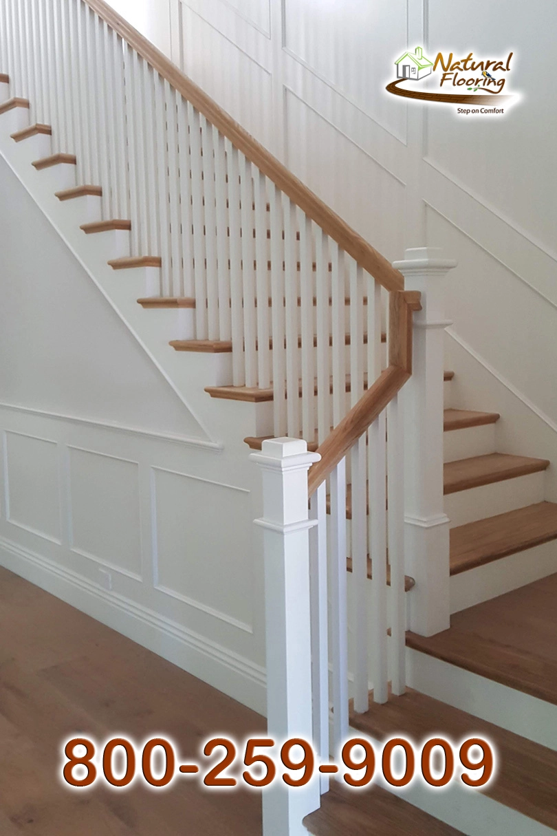 Opened Stairs, White Riser and White Skirtboard