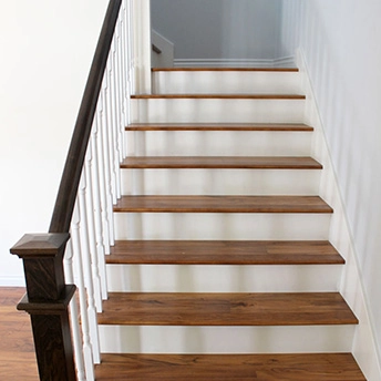 Acacia Broadway Handscraped Engineered Wood Stairs Urban 12