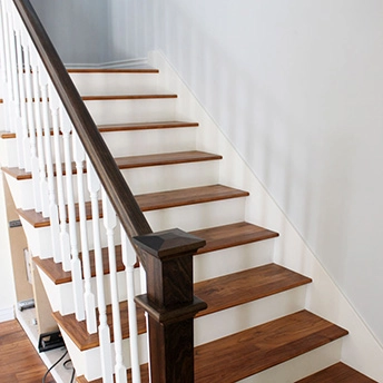 Acacia Broadway Handscraped Engineered Wood Stairs Urban 13