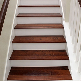 Maple Gunstock Handscraped Engineered Wood Stairs Urban 4 818128