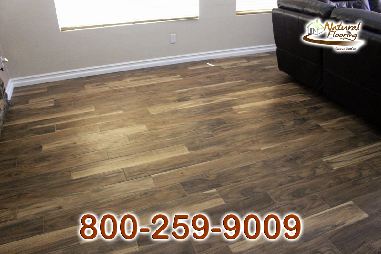 Acacia Wood Tile Floor