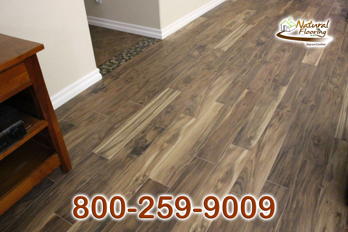 Acacia Wood Tile Floor