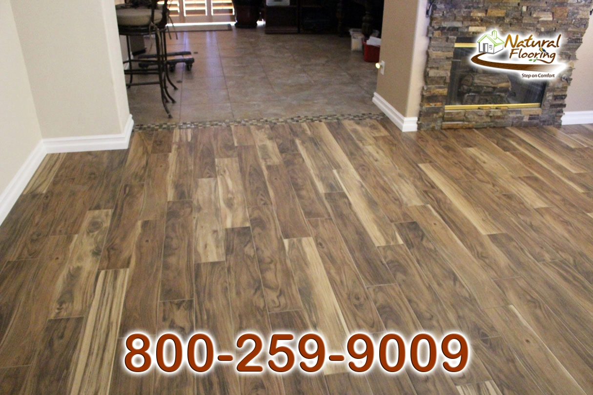 Acacia Wood Tile Floor