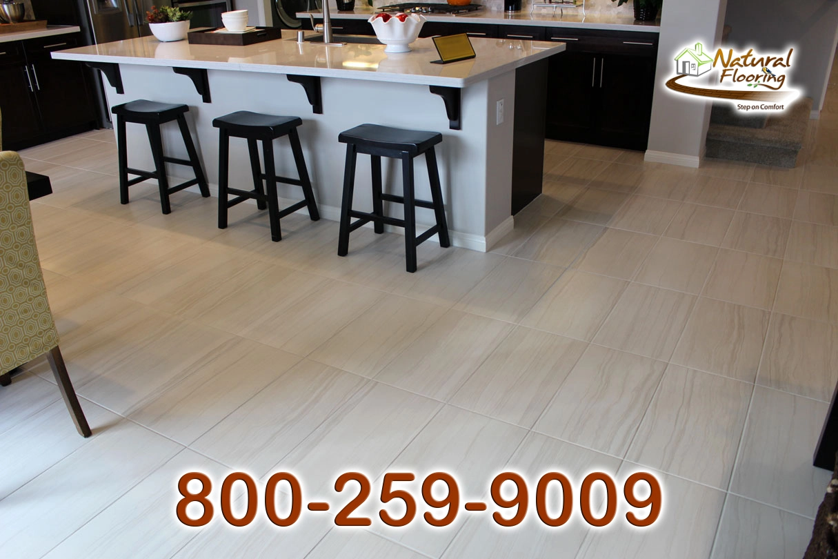 Aligned Rectangle Porcelain Tile Floor