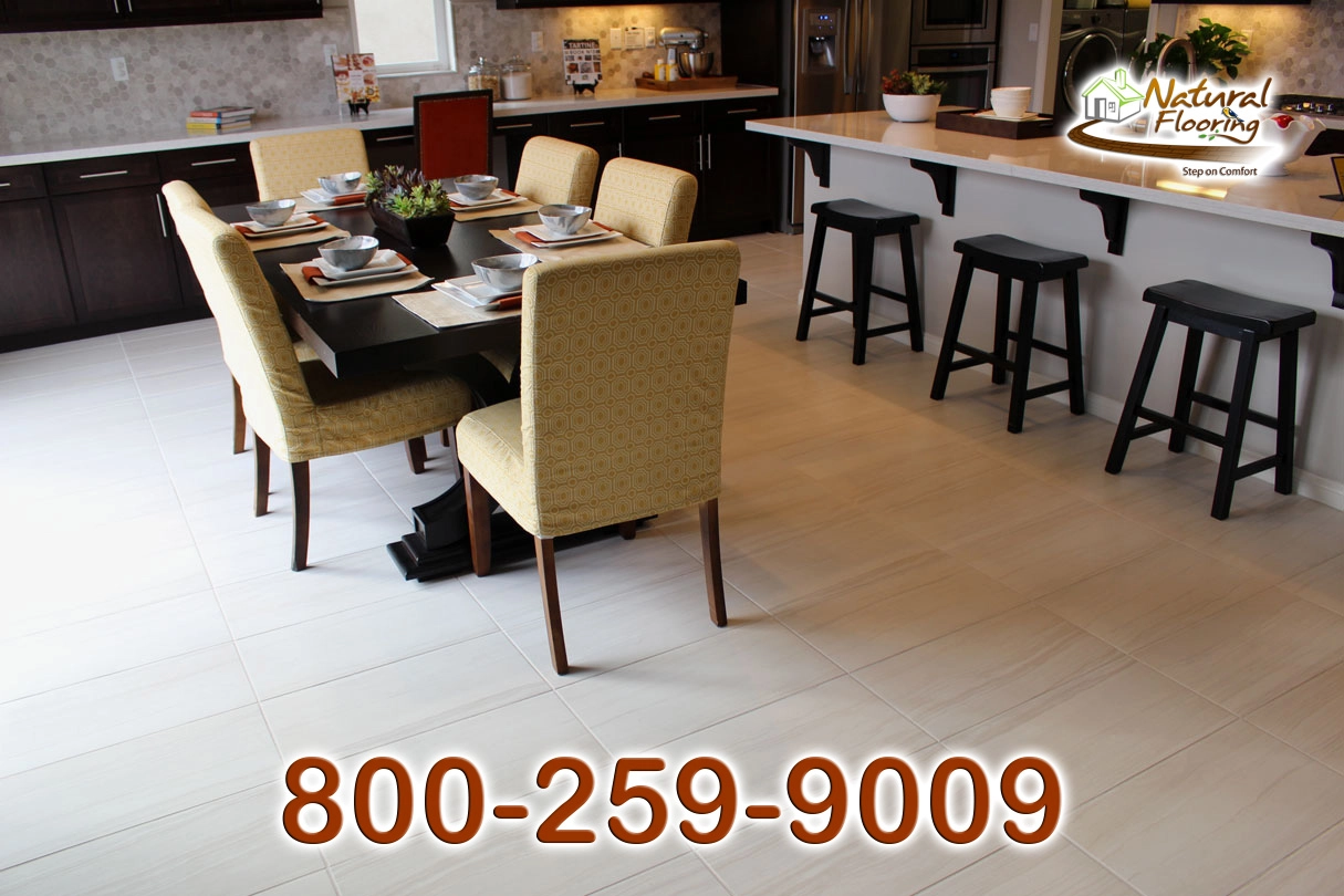Aligned Rectangle Porcelain Tile Floor