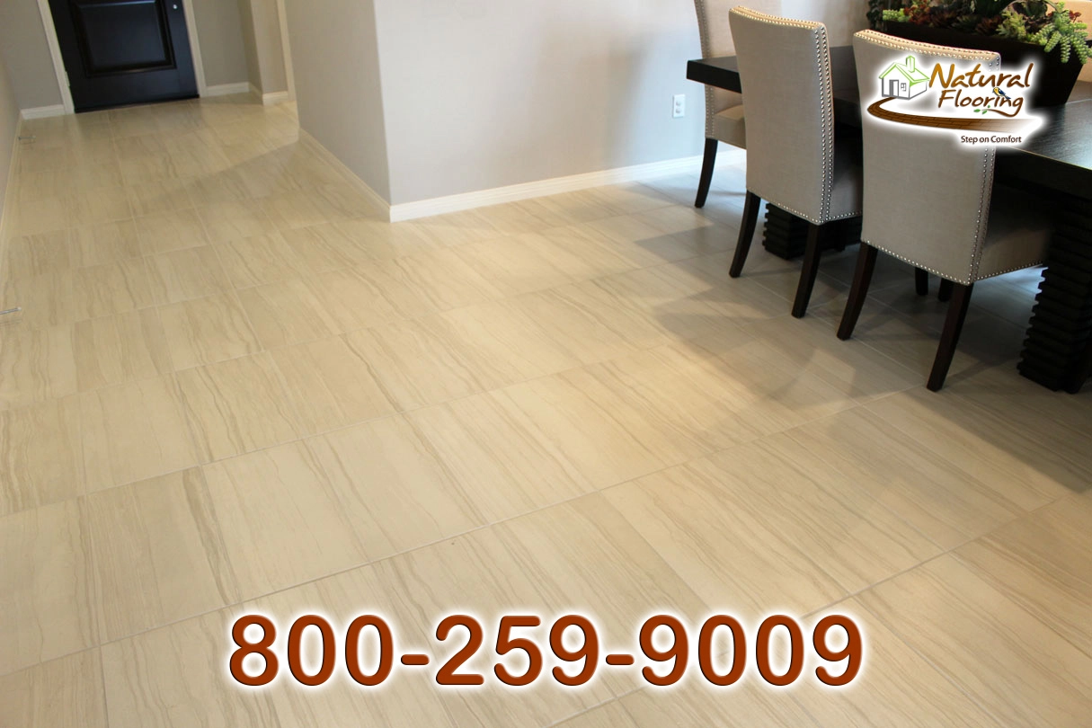 Aligned Rectangle Porcelain Tile Floor
