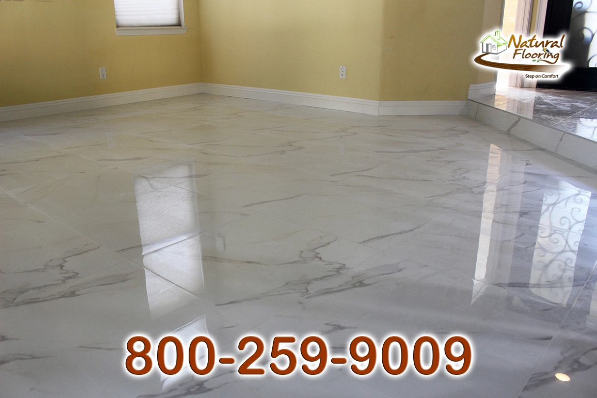 Artificial Glossy Marble Tile Floor