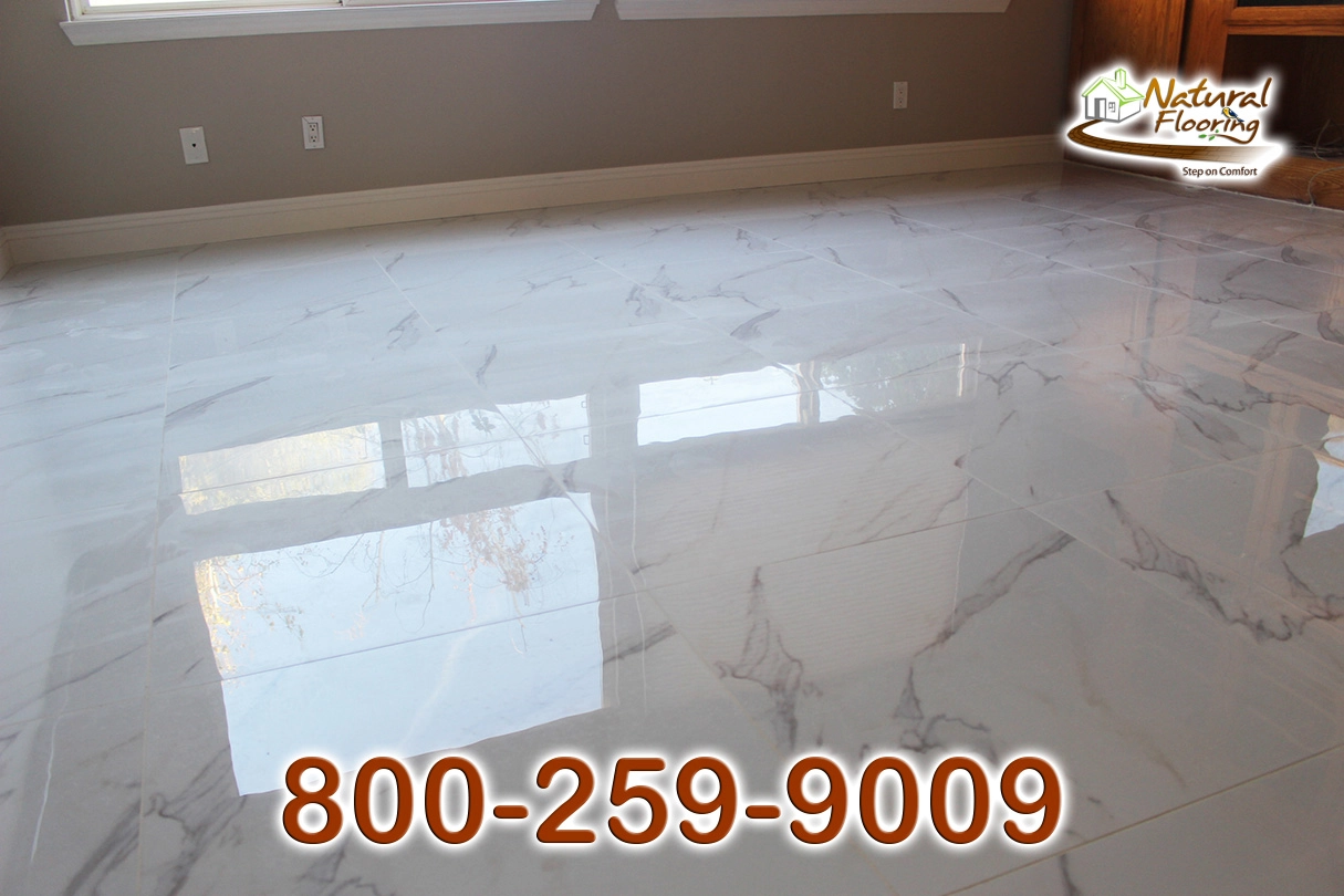 Artificial Glossy Marble Tile Floor