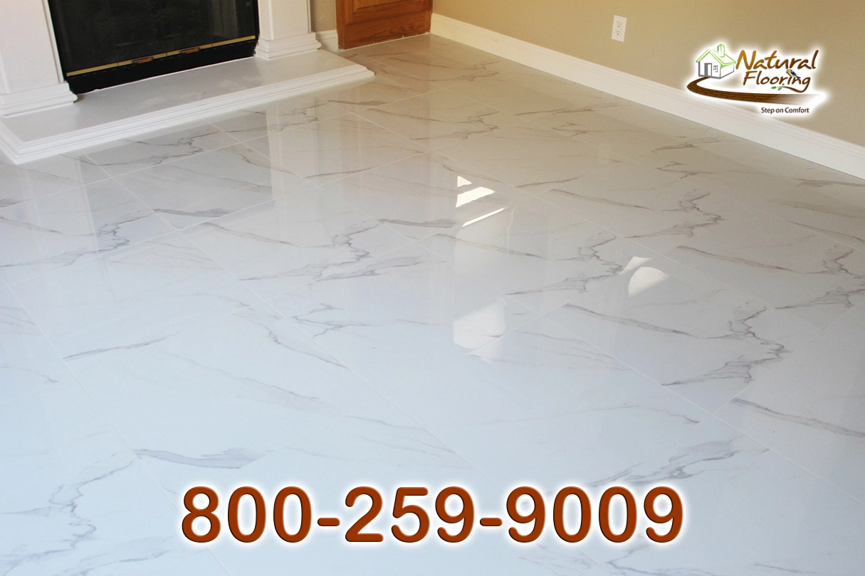 Artificial Glossy Marble Tile Floor