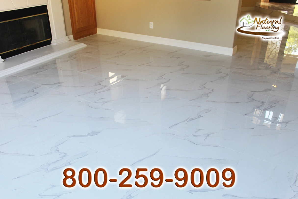 Artificial Glossy Marble Tile Floor