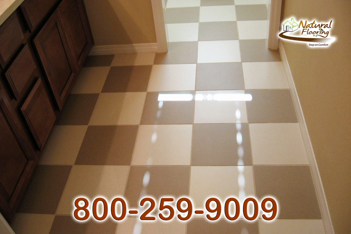 Bathroom Checkerboard Tile Floor