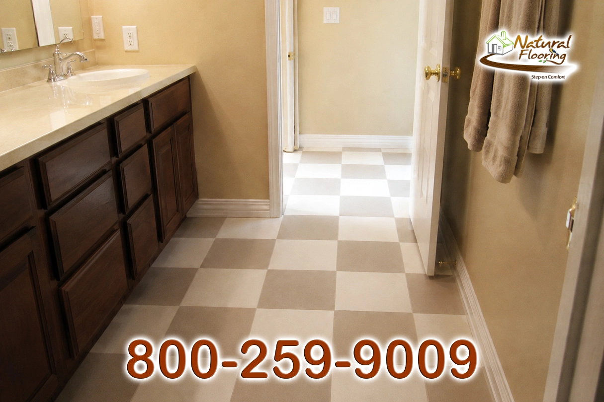 Bathroom Checkerboard Tile Floor