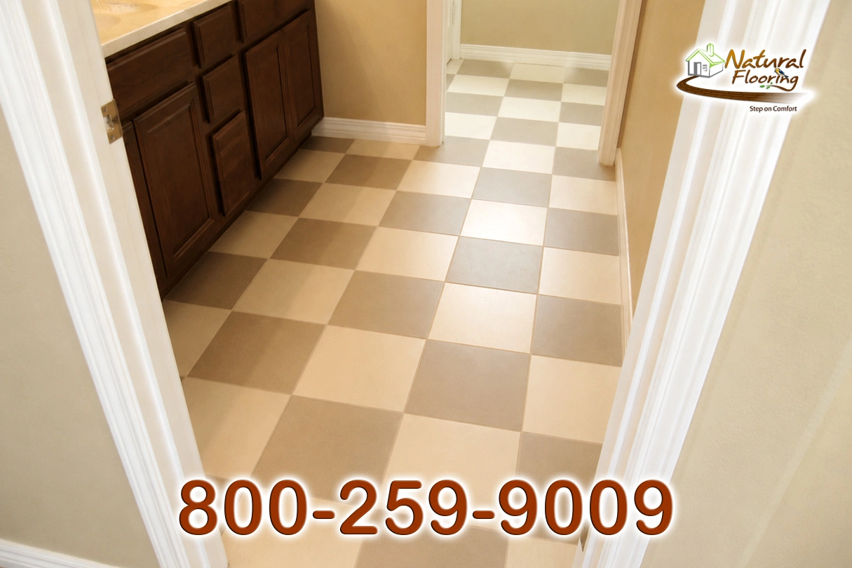 Bathroom Checkerboard Tile Floor