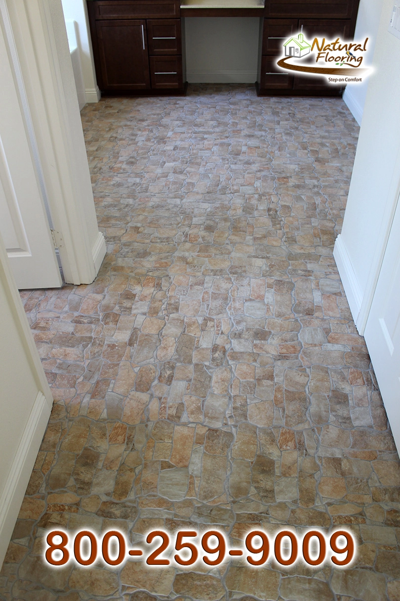 Pebble Mosaic Bathroom Floor