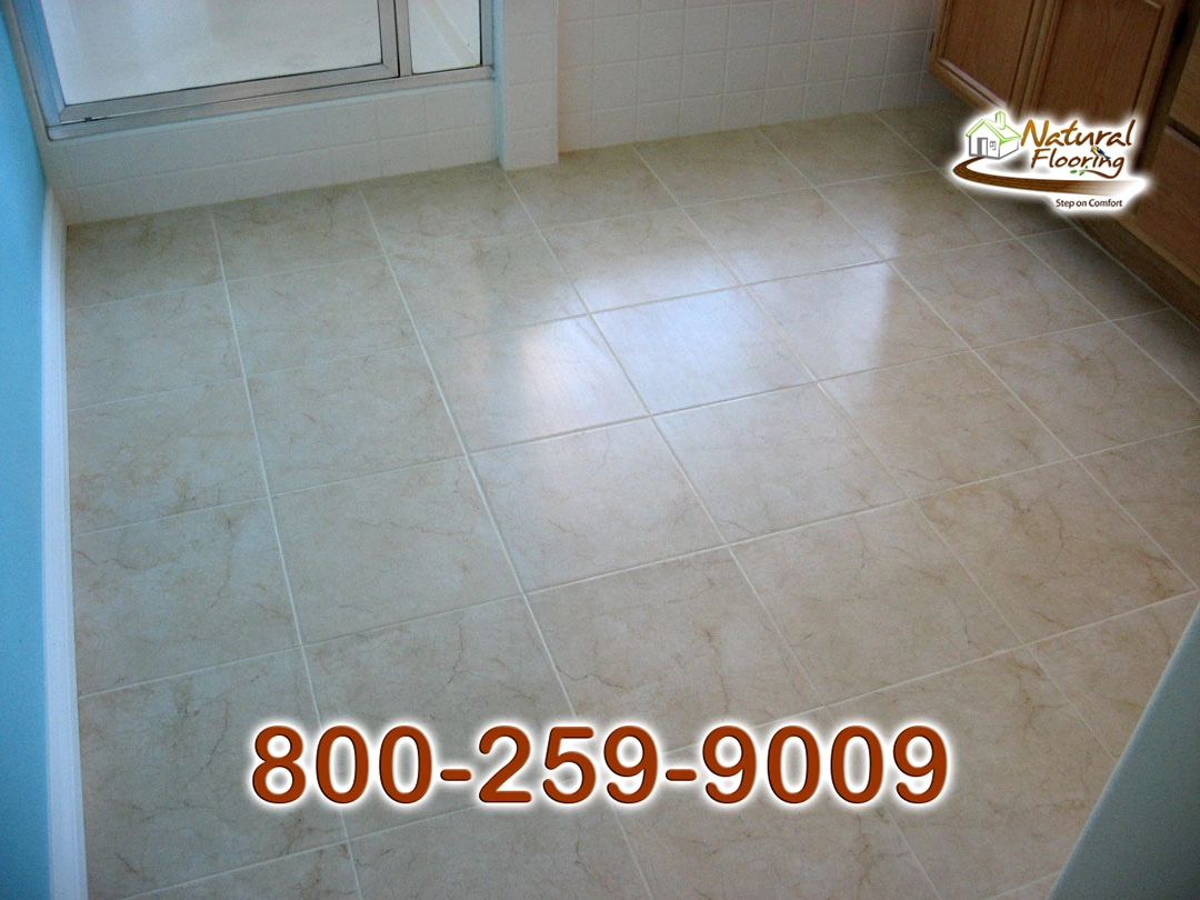 Bathroom Porcelain Squared Tile Floor