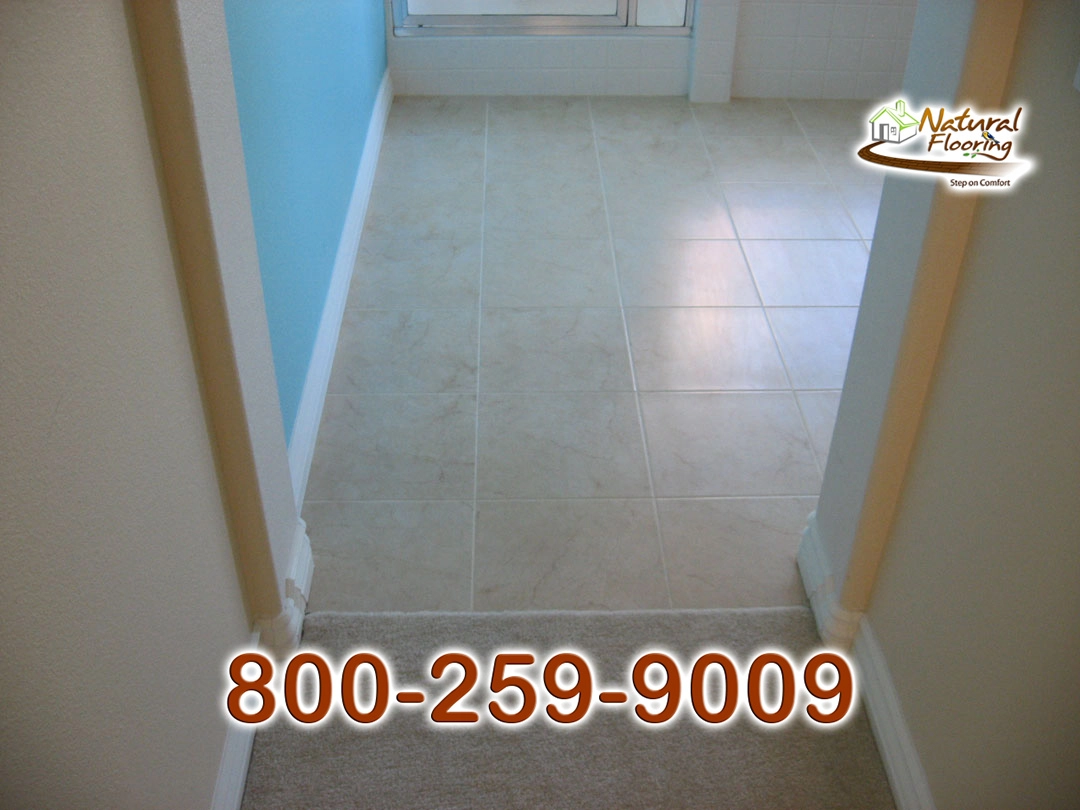 Bathroom Porcelain Squared Tile Floor