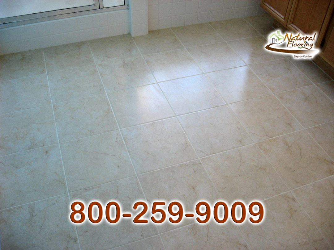 Bathroom Porcelain Squared Tile Floor