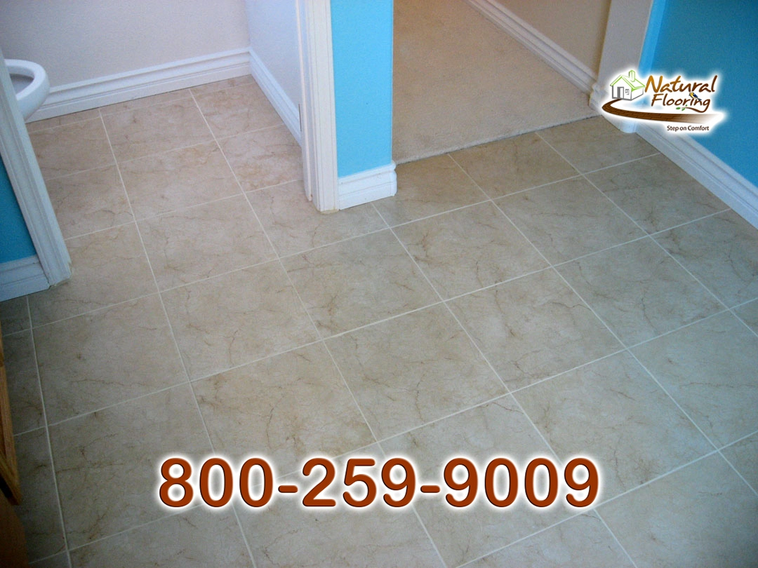 Bathroom Porcelain Squared Tile Floor