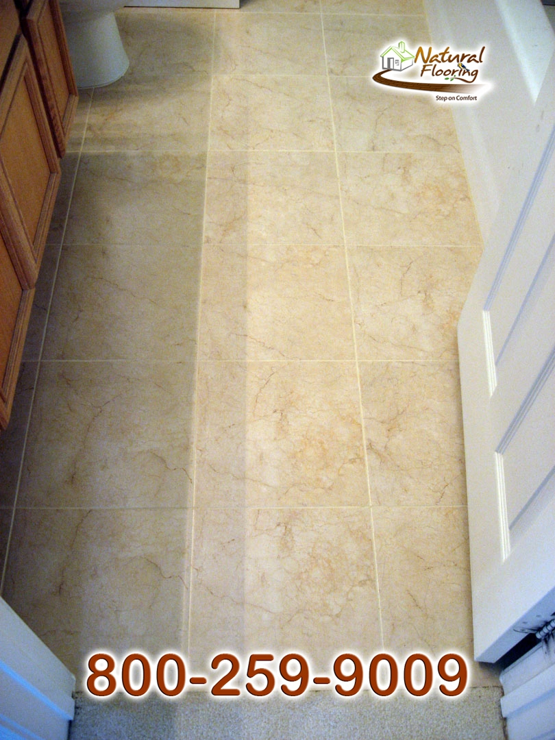 Bathroom Porcelain Squared Tile Floor