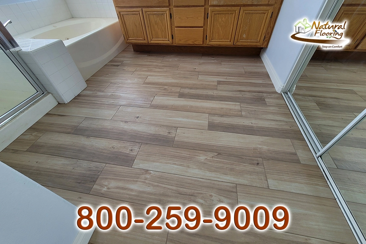 BathroomHickory Plank Tiles