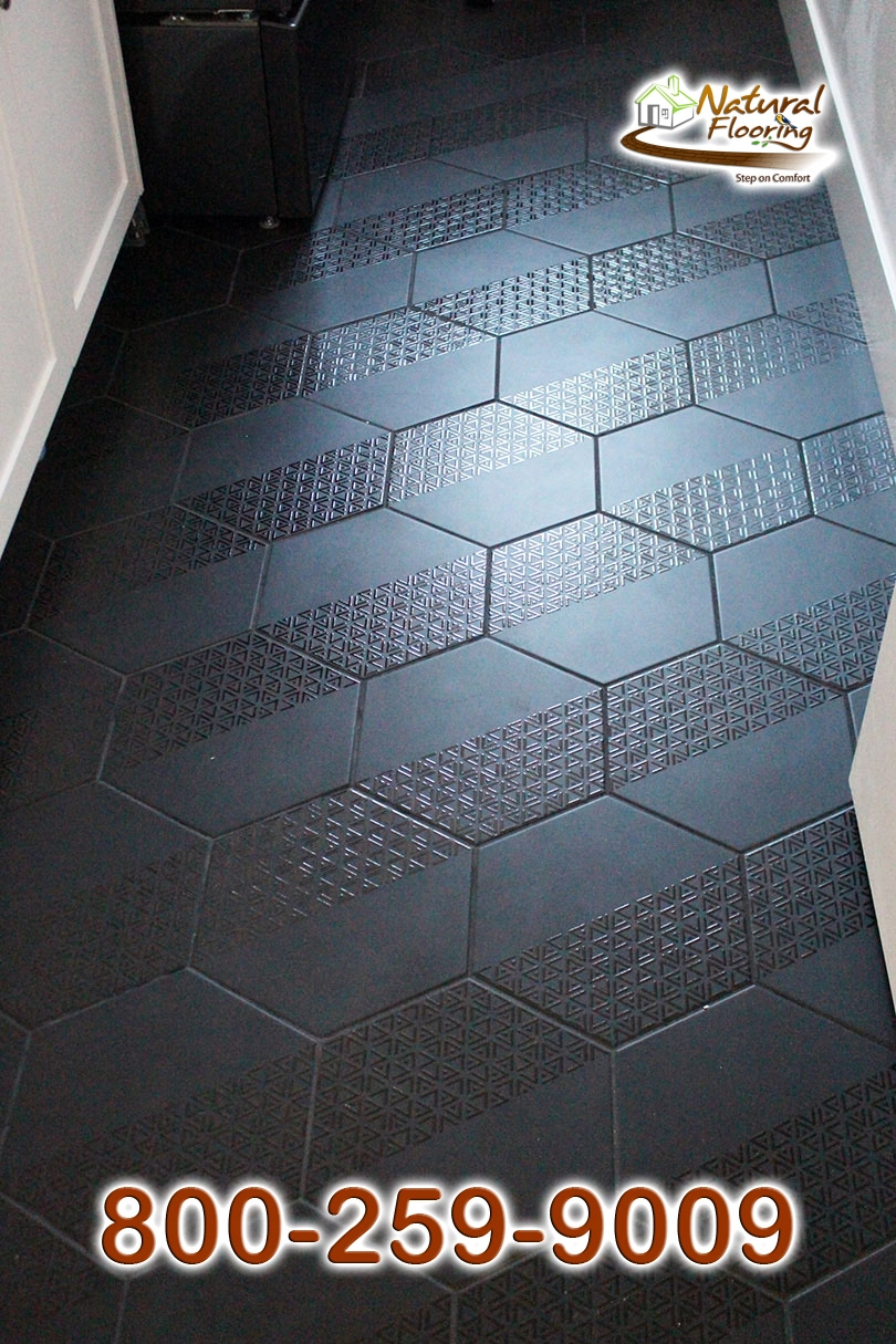 Black Patterned Tile Floor